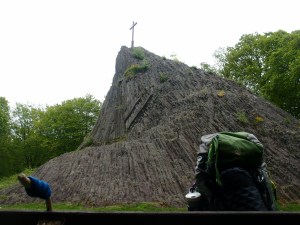 Frühstückspause vor dem Druidenstein